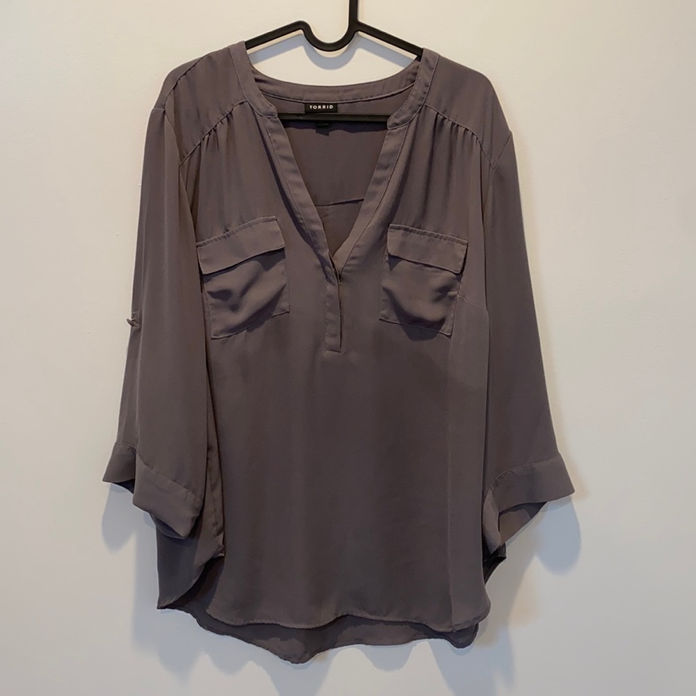 Torrid Gray Blouse